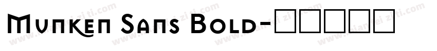 Munken Sans Bold字体转换